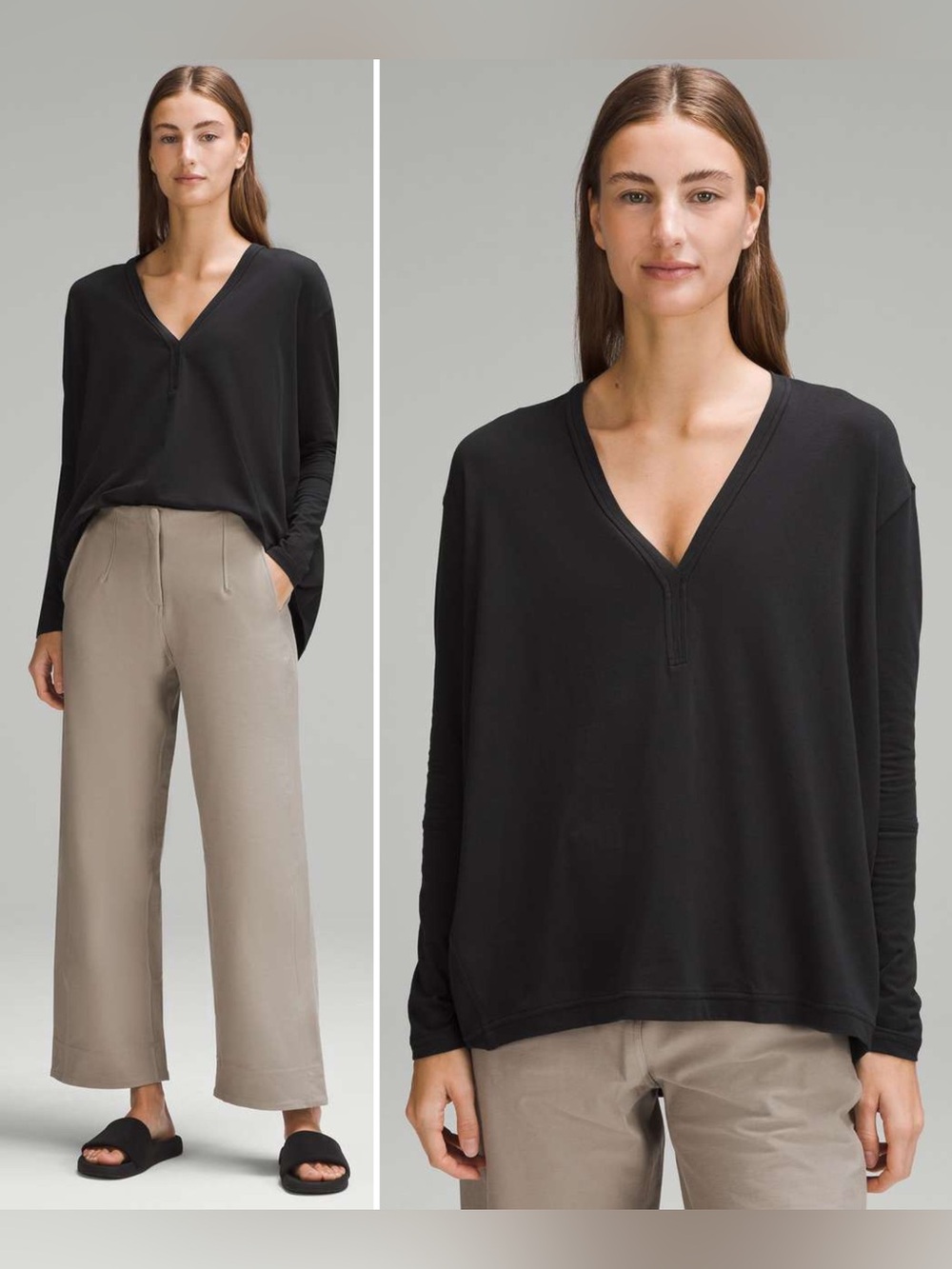 Lululemon Back In Action V-Neck Long Sleeve Shirt Women’s Size 4